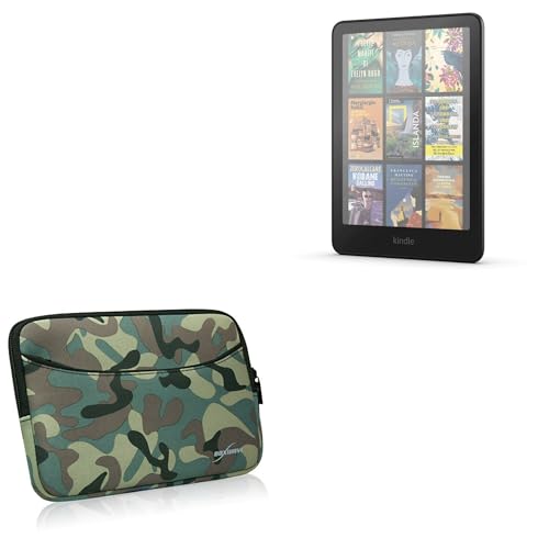 BoxWave Case Compatible with Amazon Kindle Colorsoft - Camouflage Suit with Pocket, Neoprene Camo Suit Zipper Pocket for Storage