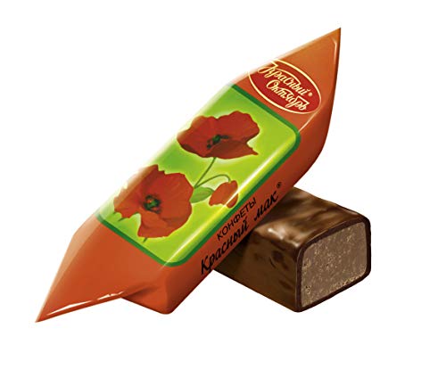 Red Poppy (Krasnyi Mak) Chocolate Candy Gourmet Bars 8.8Oz/250G Imported Russian Sweets Uniconf Krasnyi Oktyabr #TOP1