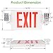 Gruenlich LED Combo Exit Sign, Emergency Light with 2 Adjustable Heads and Double Face, Back Up Batteries- US Standard Red Letter EXIT, UL 924 Qualified, 120-277 Voltage, 4-Pack