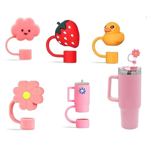 Mclear Silicone Straw Cap Different Cartoon Cover Tumblers, Cute Dringking Straw Toppers Dustproof Reusable Straw Tips Lids, Bulk Straw Silicone Protector Caps for Gifts (5) (B0DHV7ZC2Q) Amazon Price History, Amazon Price Tracker