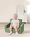 Jouha Toddle & Kids Chair,2-in-1 Soft Toddler Couches that Fold Out,Toddler Chairs Comfy 1-3 Years Old,Convertible Sofa to Lounge,Green