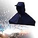 Amagogo Welding Cover Hood Welding Cap Multifunctional Comfortable with Neck Cover Washable Dustproof Welding Shawl Welding Hat, Cap Brim Opening