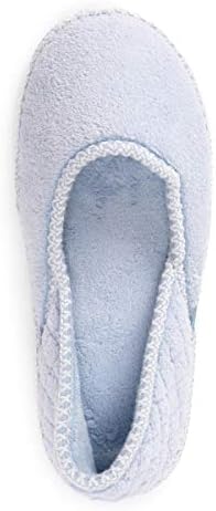 MUK LUKS womens Women's Beverly Micro Chenille Slip-ons Slipper, Freesia Blue, Large US | Image 4