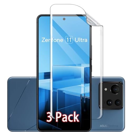 GIOPUEY [3 Stück Schutzfolie Kompatibel mit Asus Zenfone 11 Ultra, Ultra Dünn Flexibles TPU, Kratzfest, Kompatible Hülle, ölbeständig, Glatt