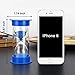 JIEHET Hourglass Sand Timer 5 Minutes, Dual Protection Hour Glass with Sand, Sand Timer for Kids Safety, Sand Clock Watch Management Assistant, Creative Gift, Living Room Office Decorative (Blue)