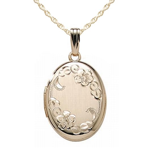 PicturesOnGold.com 14K Gold Filled Oval Locket 5/8 inch x 3/4 inch