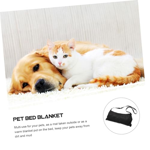 Couverture pliante imperméable pour chiens tapis réchauffant multifonctionnel noir
