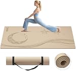 Grand tapis de yoga, 72"x40"x0.4"Matin d'exercice extra large, tapis d'entraînement antidérapant surdimensionné avec sangle pour le yoga, Pilates, fitness, home Gym Studio