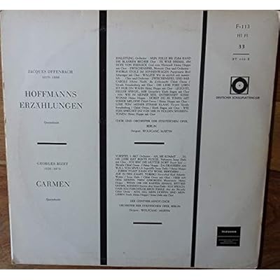 Jacques Offenbach: Hoffmanns Erz&auml;hlungen (Querschnitt) - Georges Bizet: Carmen