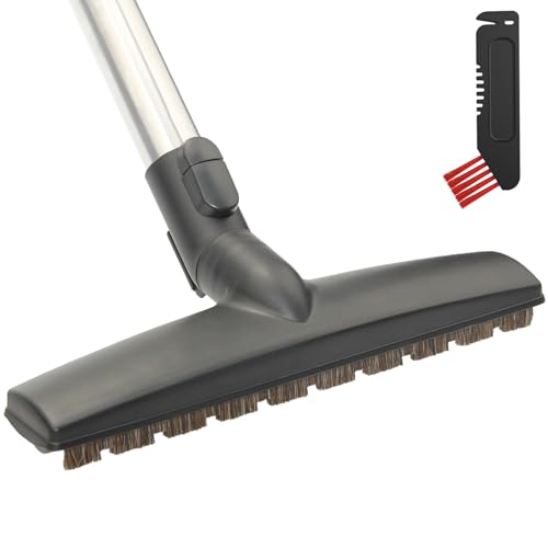 Kodahome 12' Horsehair Bristles Floorhead Compatible with Miele C1 C2 C3 CX1 Vacuum Cleaners, Hardwood Floor Brush Vacuum Attachments with Soft Wheels Ideal for Hard Floor Cleaning
