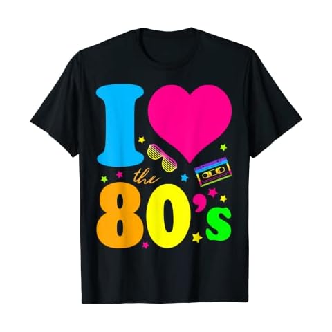 I love The 80'S T-Shirt 80's 90's costume Party Tee T-Shirt Cover