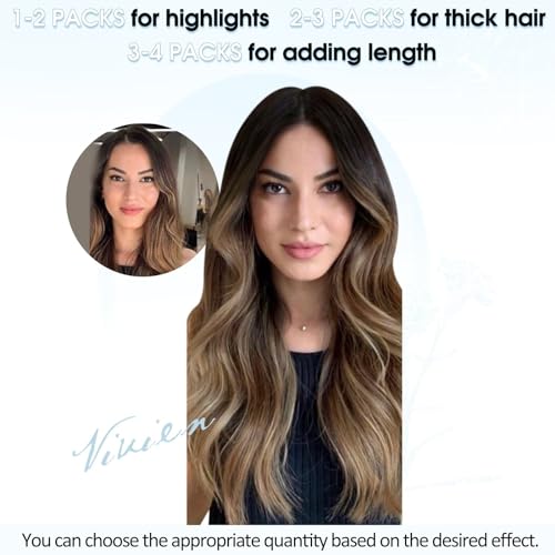Vivien Micro Ring Extensions Real Human Hair Balayage Black 14Inch Natural Hair Extensions Micro Loop Black Ombre Brown and Ash Blonde Short 50g 50s #1B/4/18 - Image 4