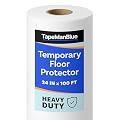 TapeManBlue Temporary Floor Protector Roll, 24" x 100', Water and Slip Resistant, Heavy Duty Temporary Floor Covering for Construction, Painting, Moving, and Parties, Surface Protection Fleece, White