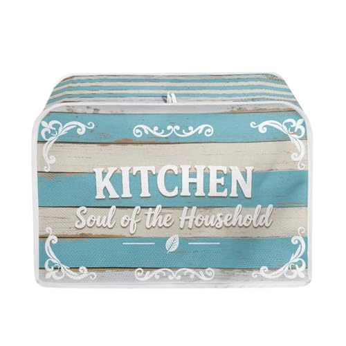 Wanzuoeng Wood Print Toaster Oven Dust Cover 2 Slice Wide Slot Anti Fingerprint Small Kitchen Appliance Dust Covers for Kitchen Counter