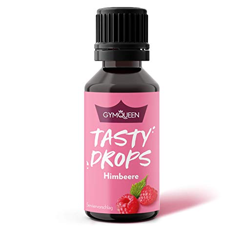 GymQueen Tasty Drops, Himbeere, Flavour Drops ohne Kalorien, 30ml