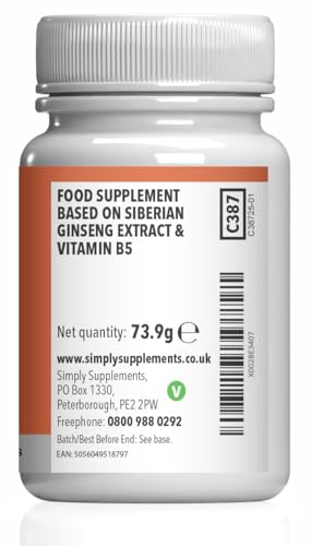 Siberian Ginseng Tablets | Supports Mental Performance & Reduces Fatigue | Suitable for Vegans and Vegetarians | 360 Tablets = 6 Months’ Supply | Made in The UK in Accordance with GMP Standards - Image 7