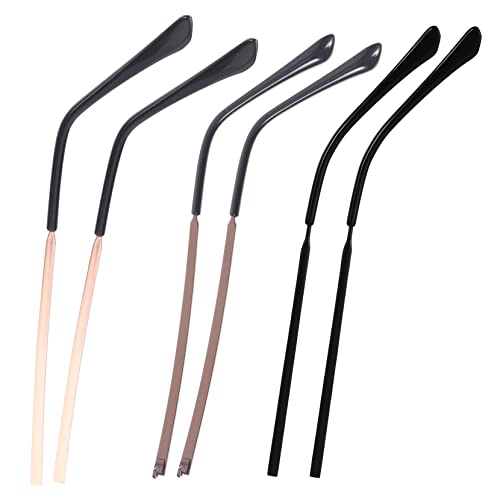 POPETPOP 3ペア 眼鏡の脚 サンミラー メタルグラステンプル サングラス テンプルアームズ メタルアイウェア アクセサリー パーツ 交換 成分 付属品 金属