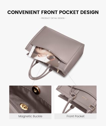Image of LOVEVOOK Laptop Tote Bag for Women, Office Work Bag Briefcase fit for Laptop, Large Capacity Teacher Bag Handbag