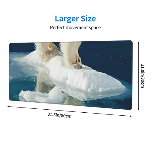 Tapis de souris de jeu lavable ours polaire contre les taches - 4