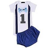 FYMNSI Traje de primer cumpleaños para bebé, fotografía y accesorios