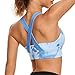 SHEKINI Femme Soutien-Gorge de Sport Dos Croisé Sportif Haute Intensité avec Coussinet de Poitrine Brassiere Confortable de Fitness Course Jogging Yoga pour Femmes Motif imprimé