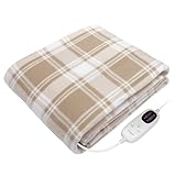 電気毛布 掛け敷き ひざ掛け 洗える タイマー付き 5段階温度 敷き2サイズ 140cm×80cm188cm×130cm 省エネ ダニ退治 シングル 過熱保護 電気布団 電気ブランケット 3秒速暖 着る毛布 防寒 節電 アウトドア/キャンプ/車中泊/室内 プレゼント (140*80cm)