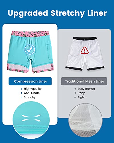 Image of maamgic 2 in 1 Mens Swim Trunks 7 Inch Swim Shorts Swim Suits Board Shorts
