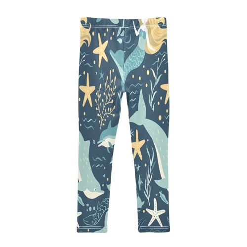 Toddler Girls Leggings Printed Yoga Pants Leggings Mermaids and Dolphins for Kids2