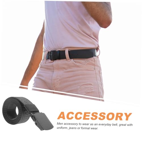 Men's Reusable Outdoor Belt with Buckle Versatile Camping and Travel Accessory for All Occasions Canvas Design2