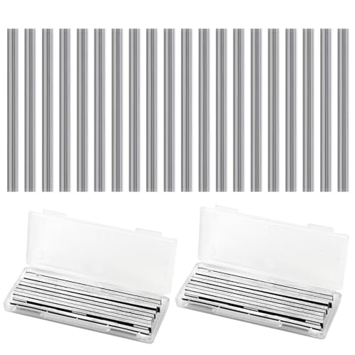 20 Piezas Cuchilla para Cepillo Kit, 82mm Cuchillo Electrico Reversible, para Maquinaria De Carpintería, Para Cortar Duras Blandas Tablero De Madera Contrachapada (82x5.5x1.2mm) (2)