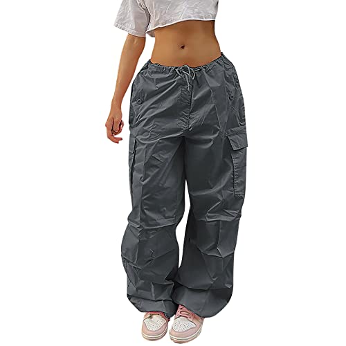 Cargohose Damen Baggy Cargohose Fallschirm Y2K Hosen Teenager Fallschirm...