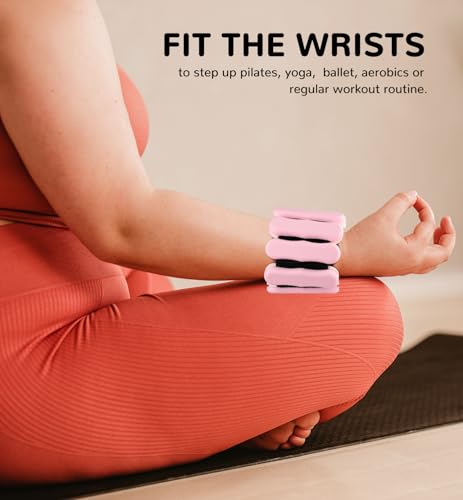 Image of Ankle & Wrist Weights for Women Men, Set of 2, 1 lb /2 lb Each | Adjustable Arm & Leg Weights, Soft Silicone Weighted Bracelet For Pilates Yoga Dance Walking Running Swimming Weight Loss