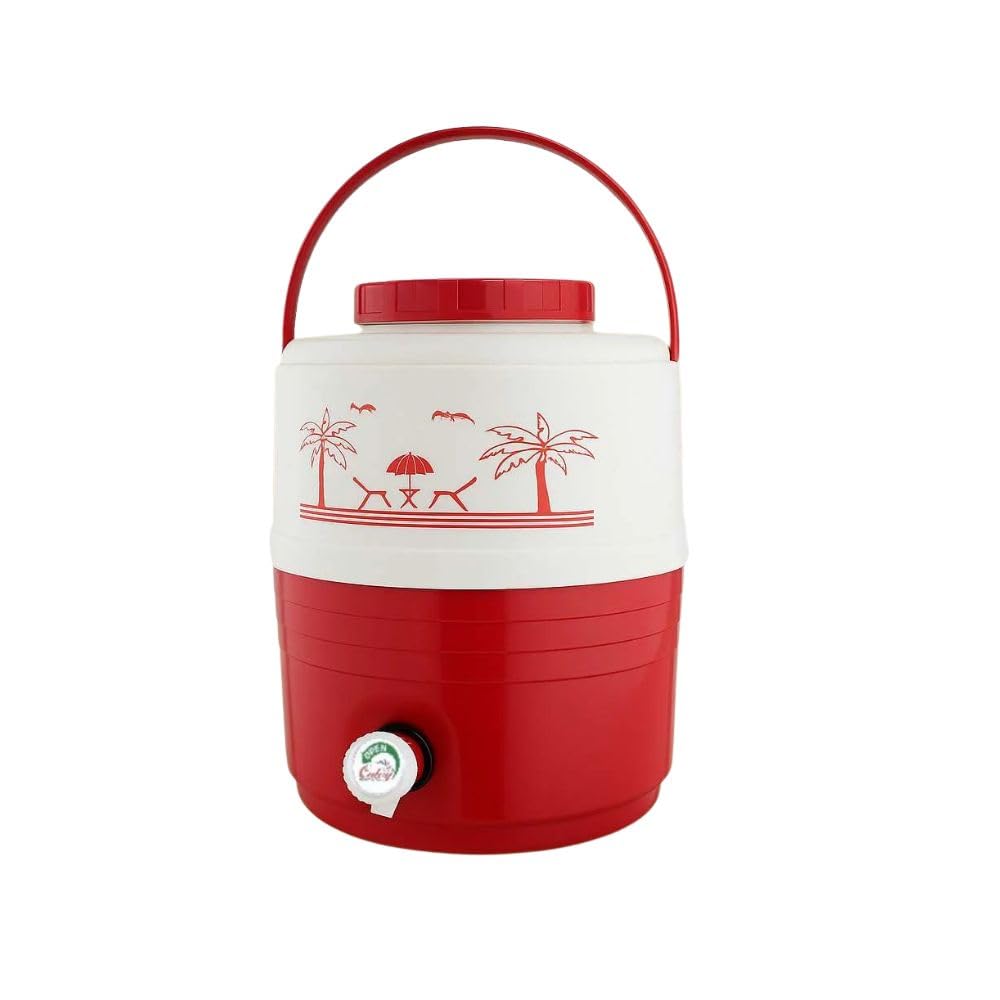 22 Litre Insulated Water Jug Cooler with Spigot | Red & White Portable Water Cooler | Heavy Duty Beverage Dispenser for Camping, Picnic, Sports, Outdoor, Travel & Home Us-image-47