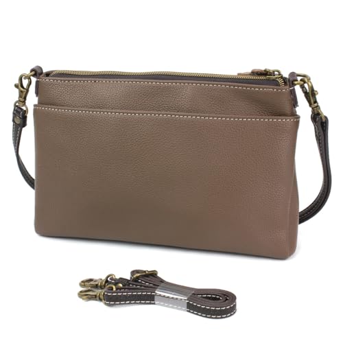 Image of CHALA RFID Protected Vegan Leather Deluxe Crossbody Bag with Adjustable Straps