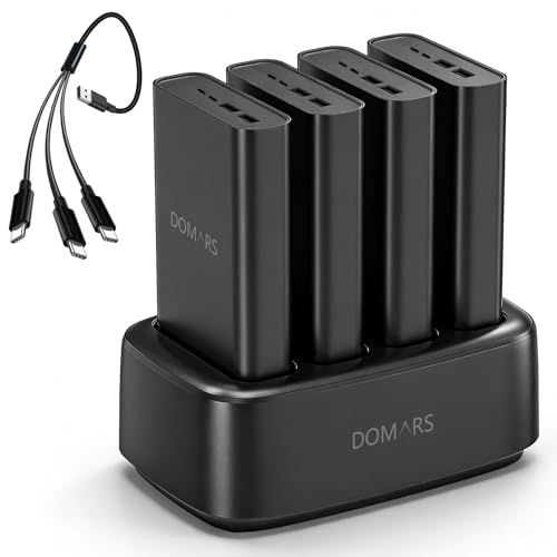 Domars Batería Externa de 25000mAh Portátiles, Carga Rápida PD de 100W, Power Bank con 4 Puertos USB, Batería USB C Compatible con MacBook Pro, iPhone y Samsung