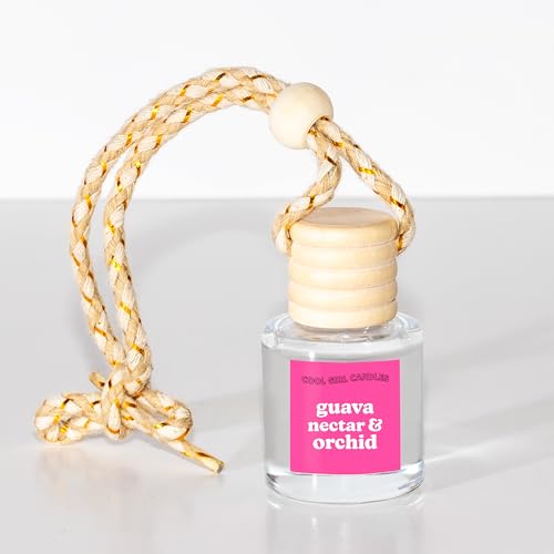 Image of COOLGIRLCANDLES Guava Nectar Orchid Car Hanging Fragrance Oil Air Freshener for Essential Oils, Scents Aromatherapy Automobile Diffuser, Long Lasting Car Diffuser Bottle