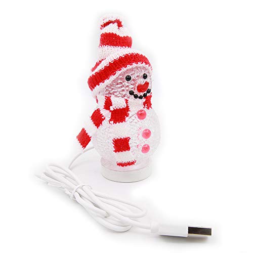 Lámparas de Navidad LED Mini Muñecos de Nieve USB 3 Pcs miniatura 3