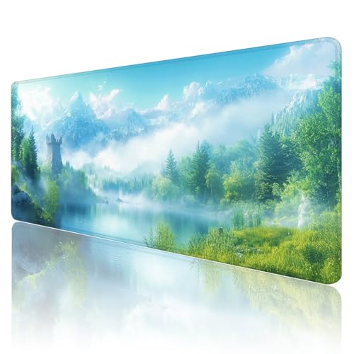 Tapis de souris gamer XXL vert 1200x600mm imperméable grand sous-main bureau
