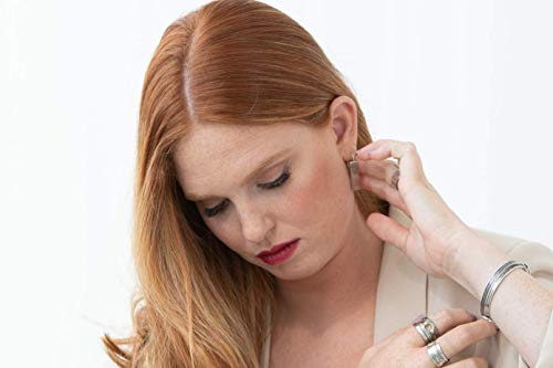 Earrings For Women, Unique Sterling Silver Long Dangle Drop Hook Earrings, Spiritual Kabbalah Hebrew Religious Jewish Jewelry Embossed With The 72 Names Of God, Made In Israel #TOP5