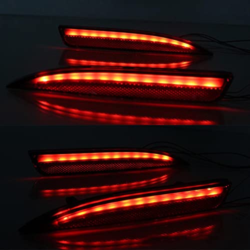 2 Peças Led Piscando Luzes Traseiras Para Choques De Freio De Direção Lâmpada De Giro Para Volkswage