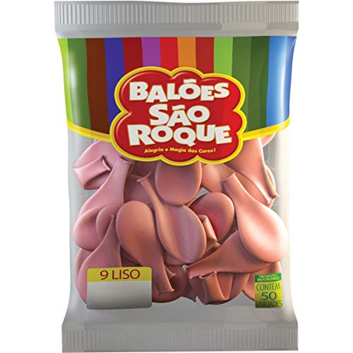 São Roque Balão para Decoração Redondo N.09 Baby , Multicores, 50 balões