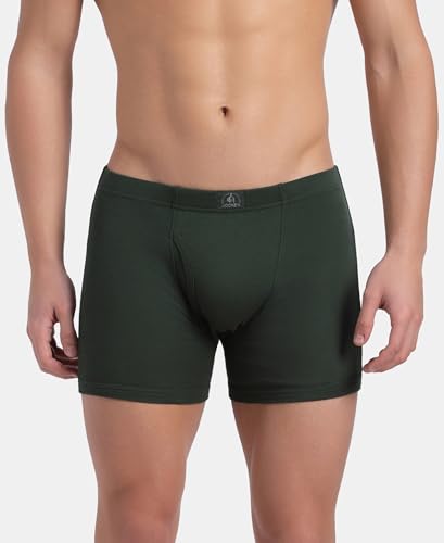 Image of Jockey 8008 Men Super Combed Cotton Rib Solid Boxer Brief with Ultrasoft and Durable Waistband (Pack of 2)