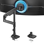 ARES WING Monitor Arm for 17" to 49" Ultrawide Curved Flat monitors, Heavy-Duty monitor Mount Holds 44lbs, with 18" Extended Column, Monitor arm Desk mount Adjustable, Black