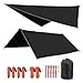 REDCAMP Hammock Rain Fly Camping Tarp Waterproof, 10x12ft Lightweight Backpacking Rain Tarp Shelter for Hiking Outdoor, Black