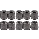 ApplianPar 10 Pack Black Malleable Iron Cast Pipe Fitting 1/2