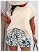 SOLY HUX Women's Plus Size 2 Piece Outfits Summer Printed Short Sleeve Blouse Tops and Shorts Set Apricot Tropical Large Plus