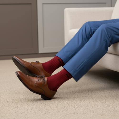 Image of The Sock Street Bamboo Crew Socks for Men Combo | Full Calf Length Premium Bamboo | Odour-Free, Breathable & Durable | Cushioned Base & Anti-bacterial | 3X Softer than Cotton Socks | Pack of 3