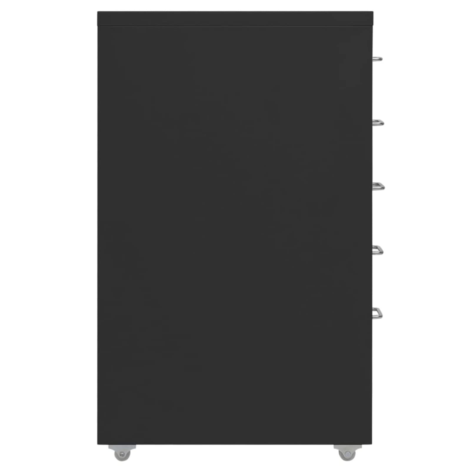 LAPOOH Schedario Mobile Nero 28x41x69 cm in Metallo,Schedario,Schedario da Ufficio,Mobiletto per Documenti(SPU:335914)