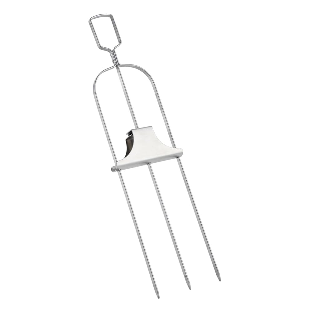 CTRLZS 3 Way Skewers Metal Skewers 3-Prong Barbecue Skewer for Grilling, Metal Grill Skewer with Push Bar Slider