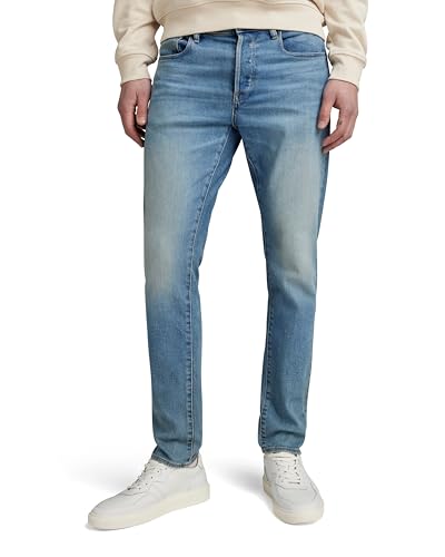 G-STAR Raw - Mens 3301 Slim Jeans, Color Sun Faded Waterside, Size: 30W x 34L
